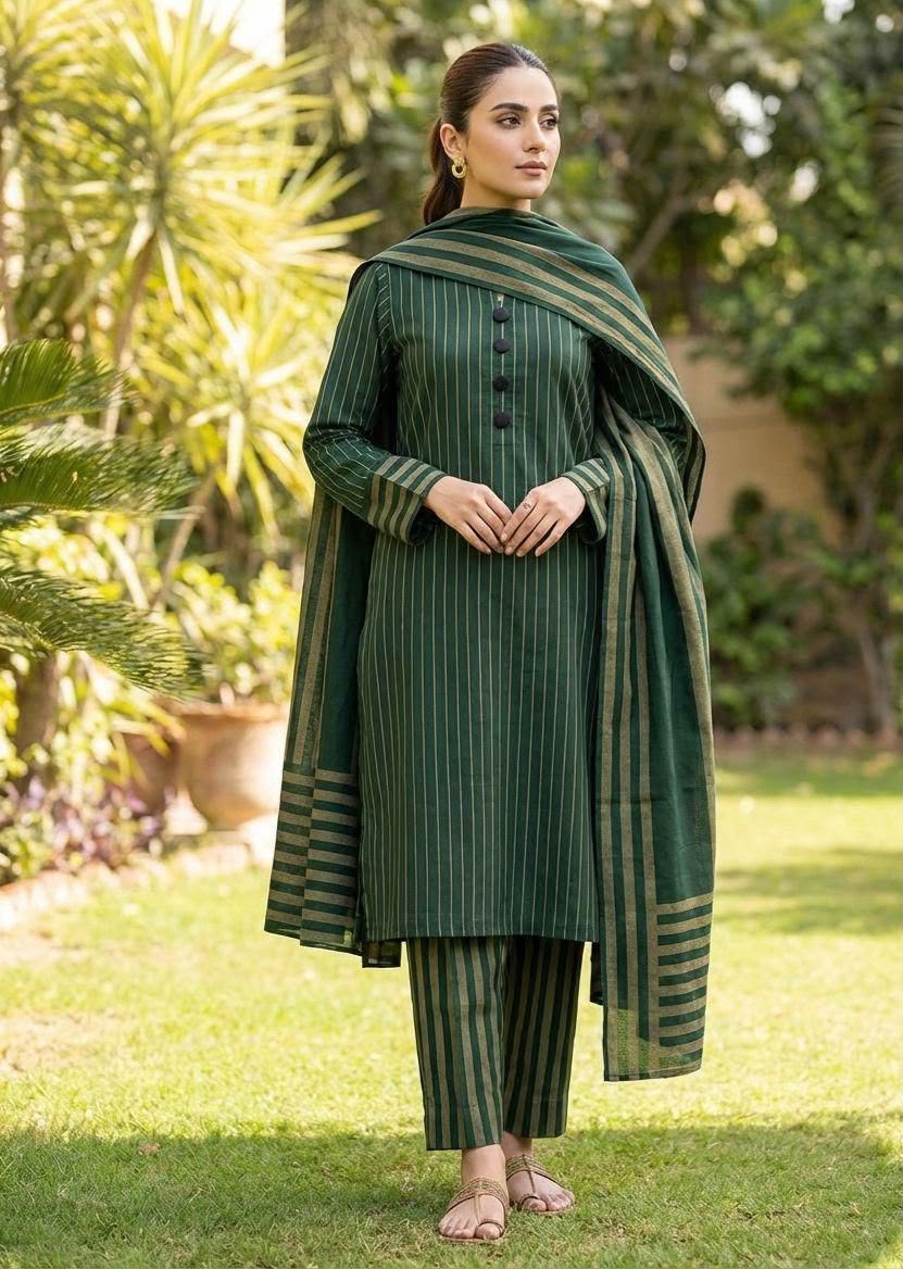 Khaddi Sussi 3Pc (GREEN)