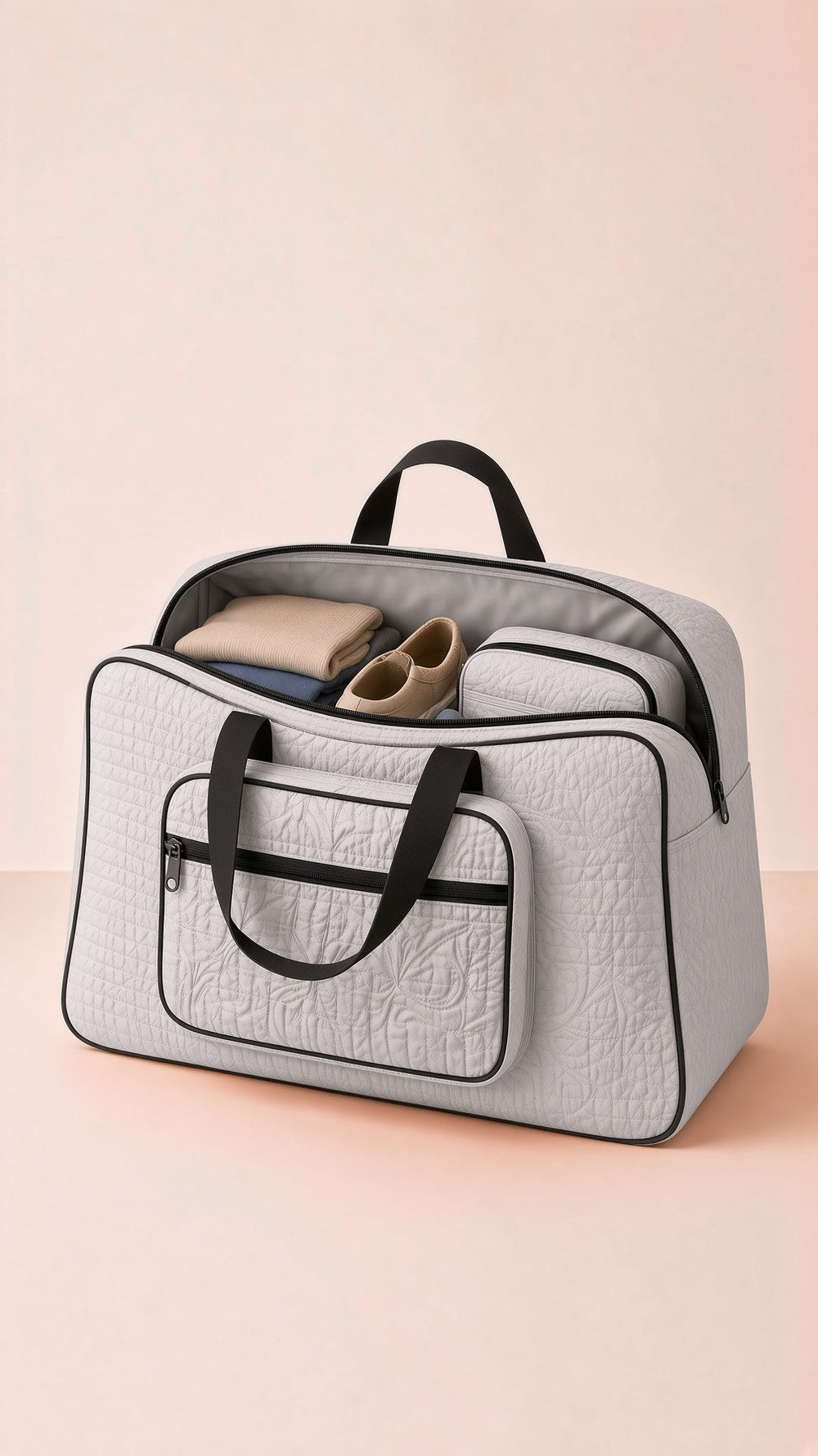 Signature Carry Ease Quilted Bag - Storage & Travelling Bag [Light Gray]