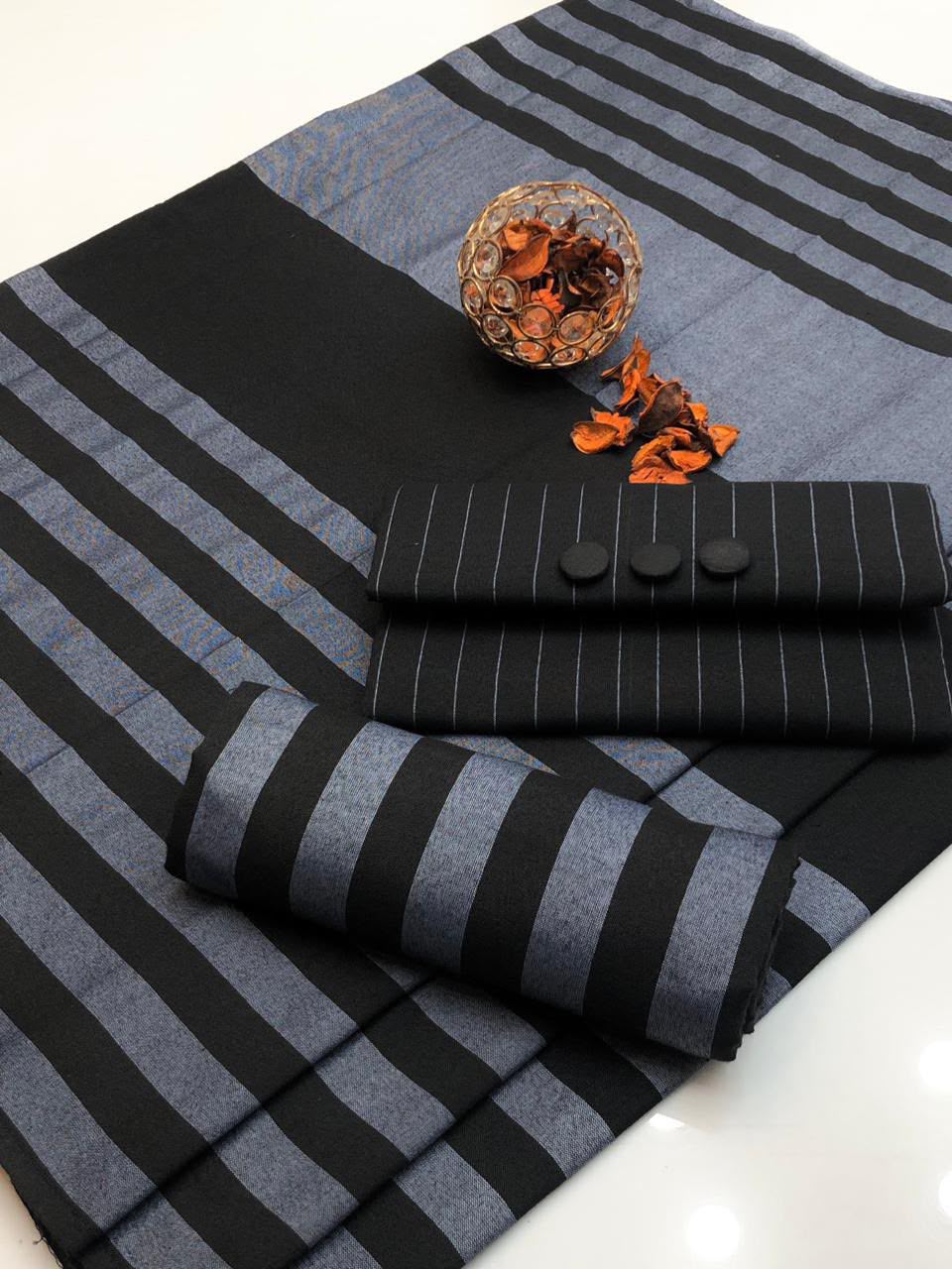 Khaddi Sussi 3Pc (BLACK)