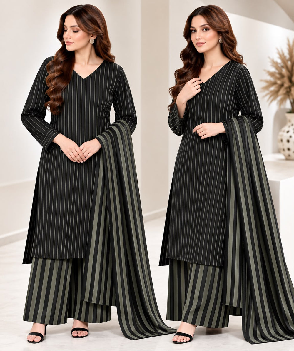 Khaddi Sussi 3Pc (BLACK Y)